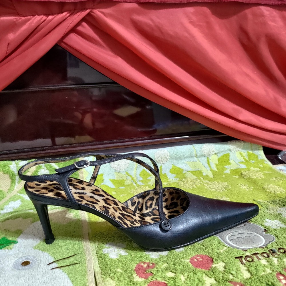 義大利品牌 Dolce & Gabbana 尖頭鞋 高跟鞋 豹紋 3600 37號-細節圖8