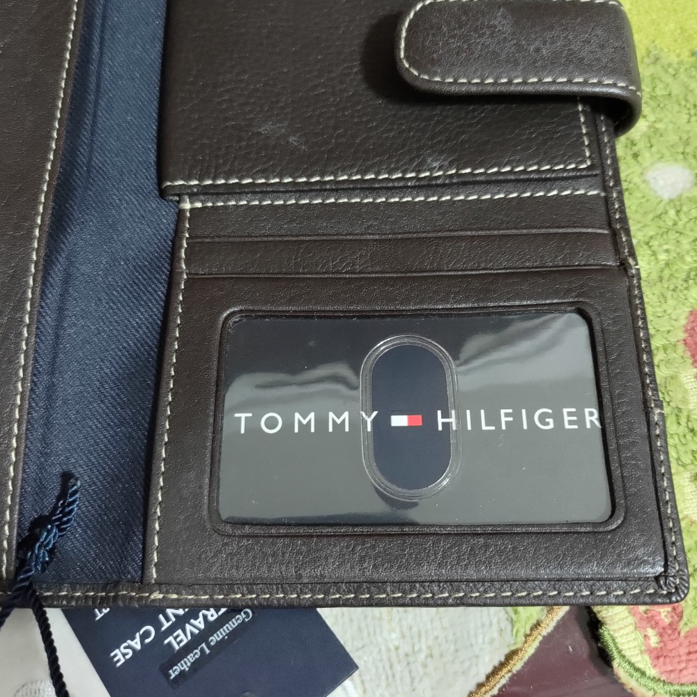 TOMMY HILFIGER 真皮 荔枝牛皮 護照夾 卡夾 980-細節圖8