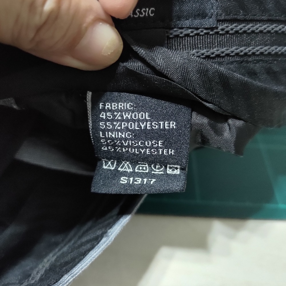 SST&C 羊毛45% 修身 西裝褲 光澤亮面 780 32腰-細節圖3