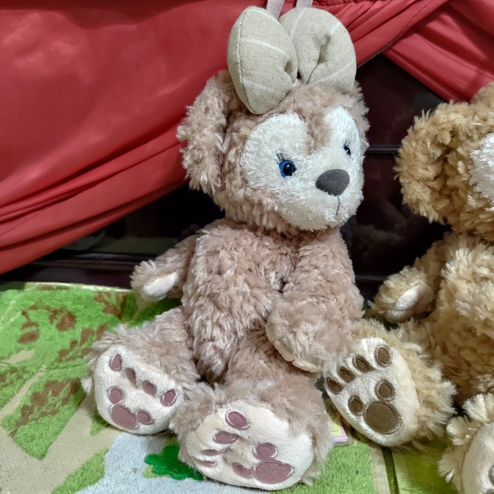 日本 海洋迪士尼 達菲 雪莉玫 側掛包 吊飾 零錢包 收納包 側頭拉鍊包 一隻600-細節圖2