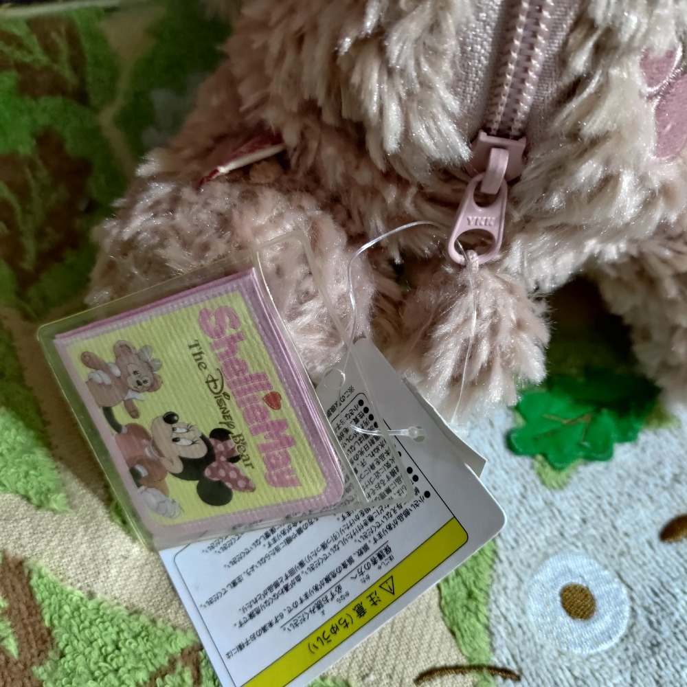 日本 海洋迪士尼 達菲 雪莉玫 側掛包 吊飾 零錢包 收納包 側頭拉鍊包 一隻600-細節圖6