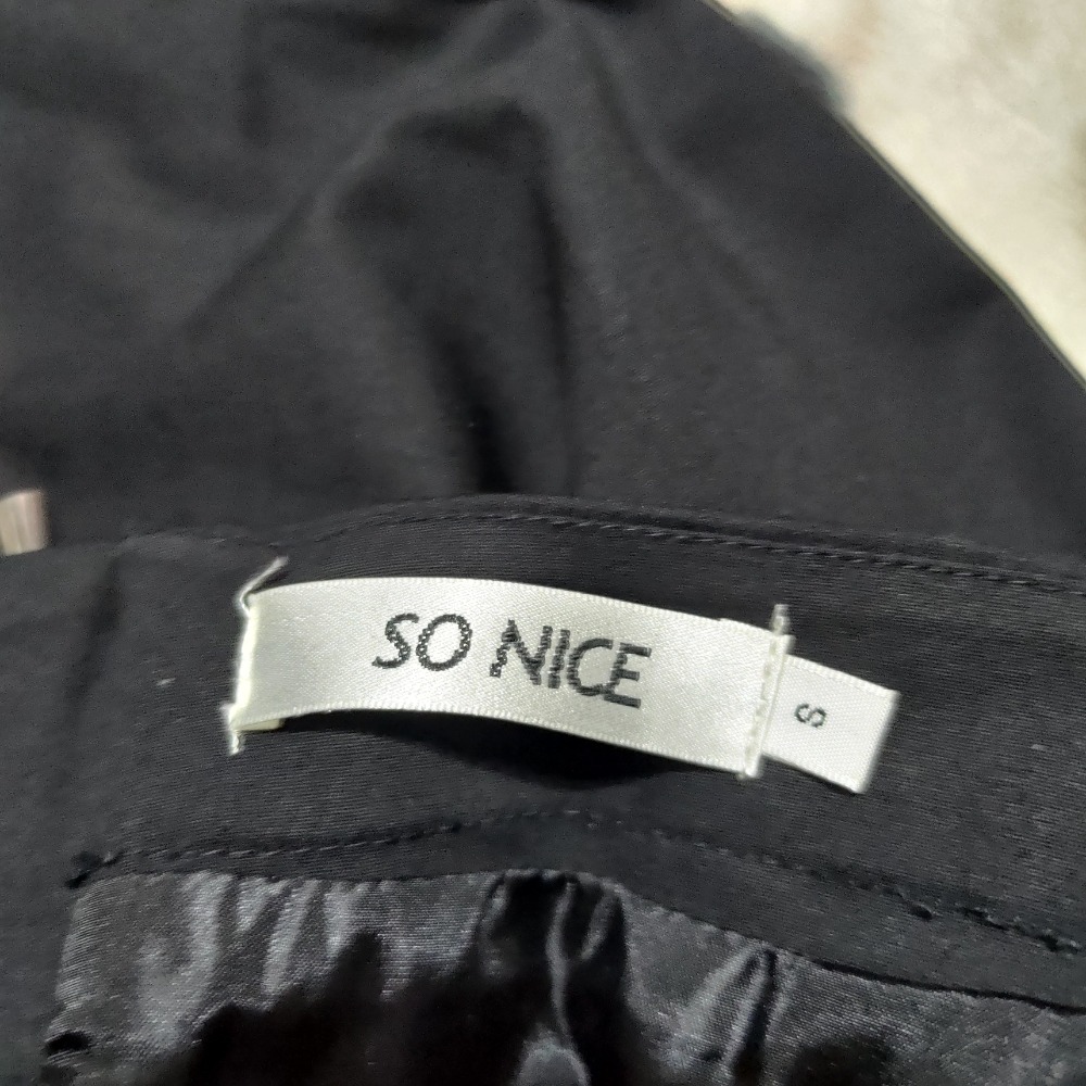 SO NICE 黑色 短裙 窄裙 S 320 彈性-細節圖4