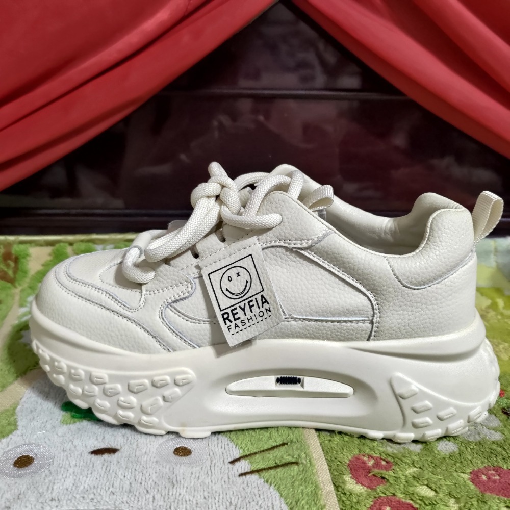 真皮 厚底鞋 米色 23號 700 氣墊內裏-細節圖4