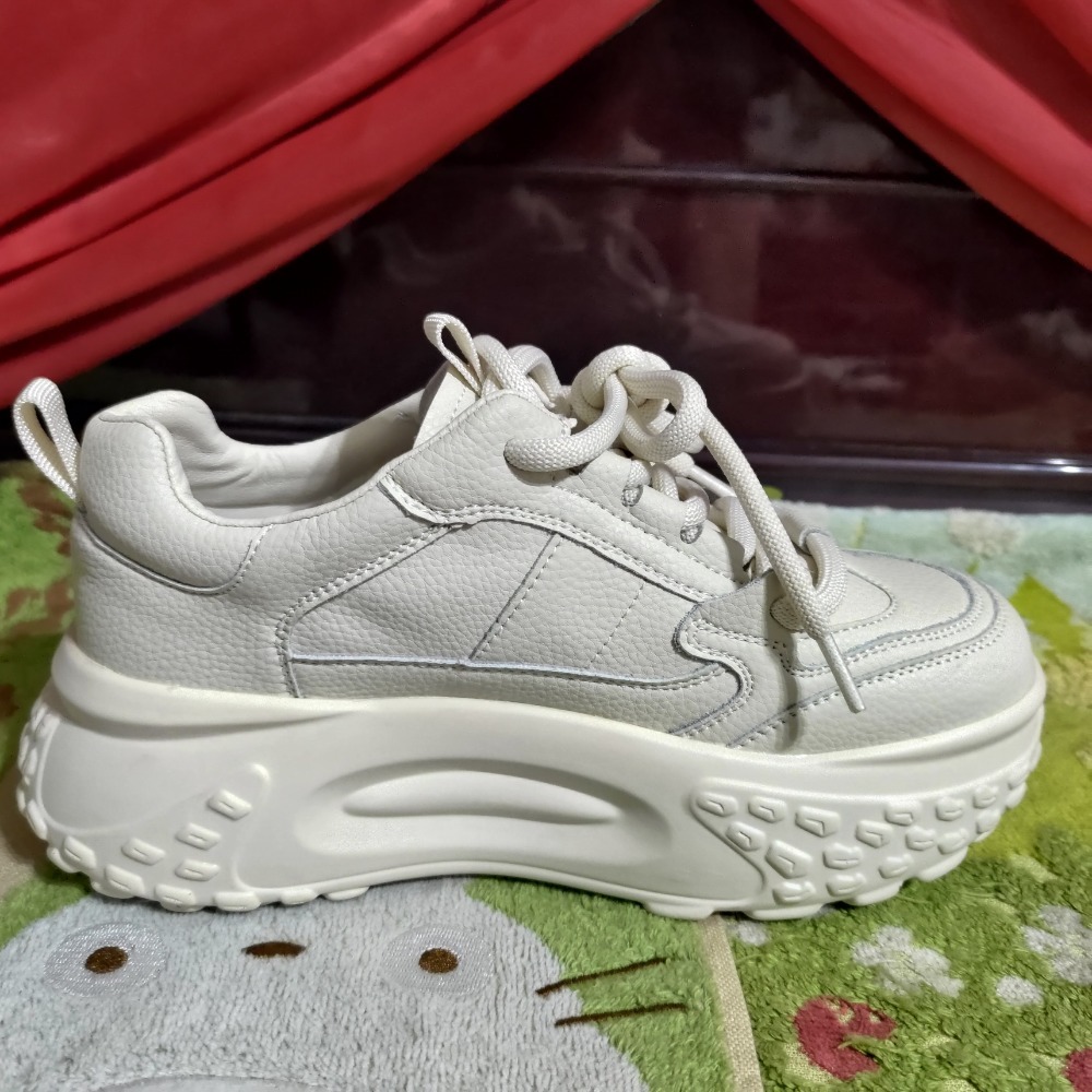 真皮 厚底鞋 米色 23號 700 氣墊內裏-細節圖5