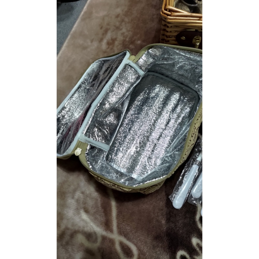 戶外 野餐 籃子 保溫 袋 柳編手提 2280-細節圖6