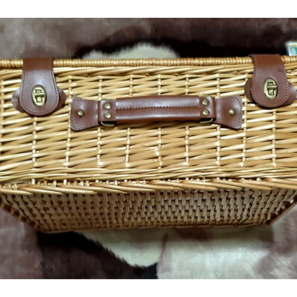戶外 野餐 籃子 保溫 袋 柳編手提 2280-細節圖7