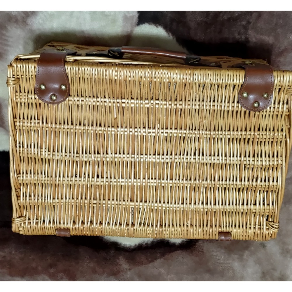 戶外 野餐 籃子 保溫 袋 柳編手提 2280-細節圖8