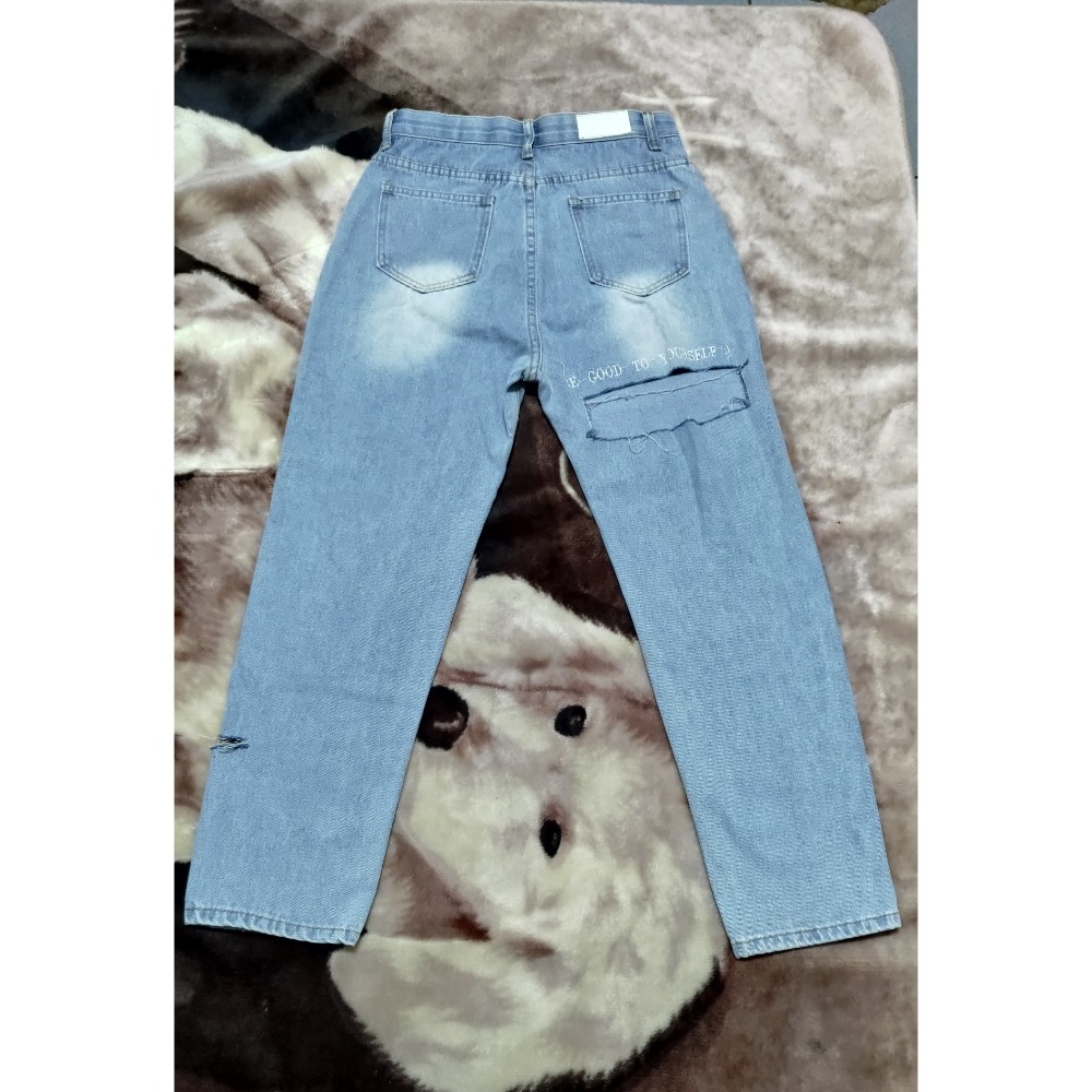 全新 牛仔褲 S 刷破 350-細節圖2