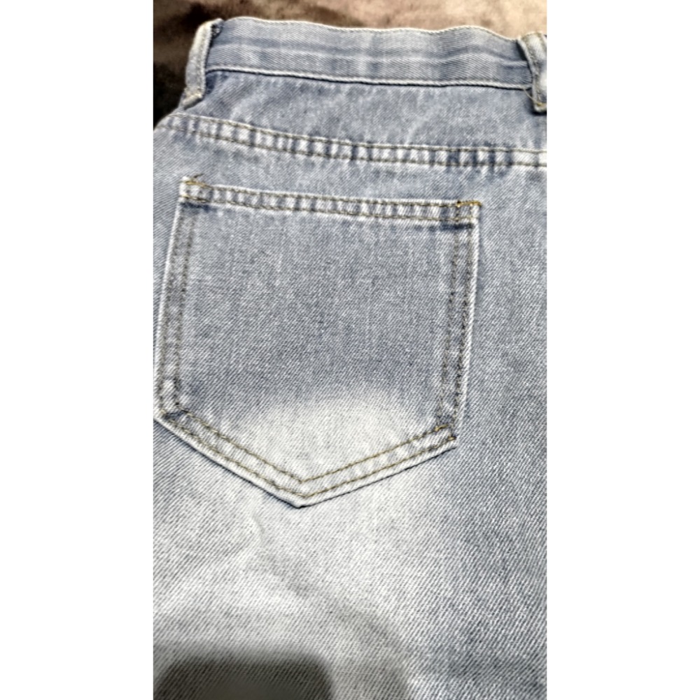全新 牛仔褲 S 刷破 350-細節圖4
