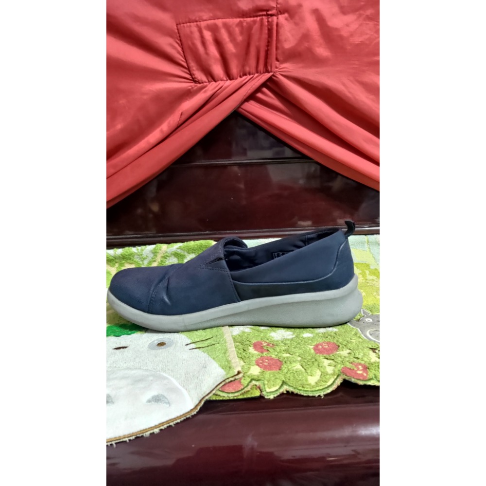 Clarks 包鞋 魔鬼氈 休閒鞋 福樂鞋 海軍藍 us7.5 CN235 EU38 500-細節圖6