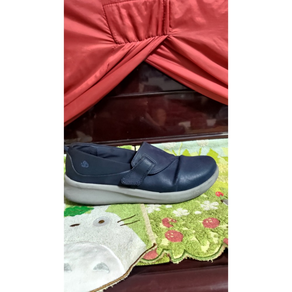 Clarks 包鞋 魔鬼氈 休閒鞋 福樂鞋 海軍藍 us7.5 CN235 EU38 500-細節圖7