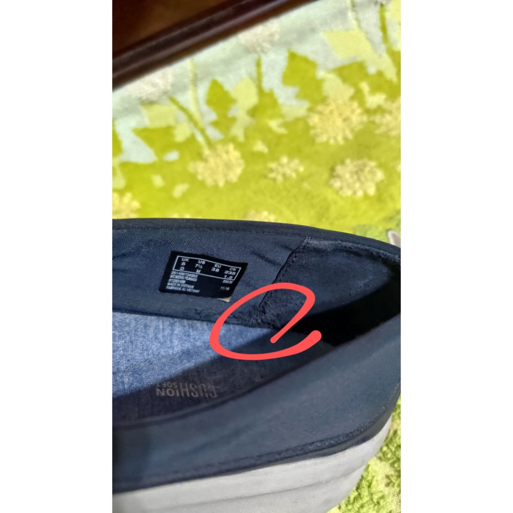 Clarks 包鞋 魔鬼氈 休閒鞋 福樂鞋 海軍藍 us7.5 CN235 EU38 500-細節圖9