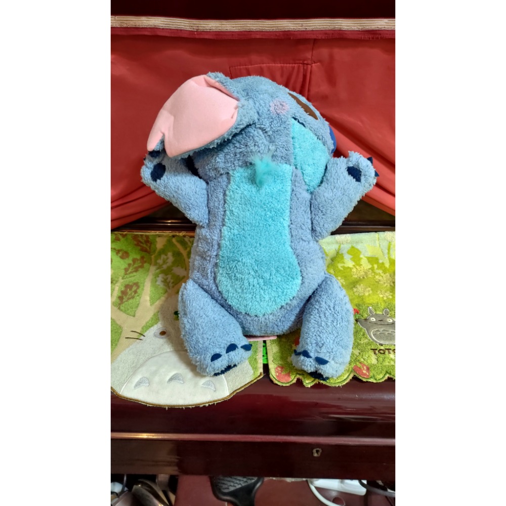 迪士尼 史迪奇 SEGA 長毛絨毛娃娃 臉紅紅 害羞 趴姿 680-細節圖7