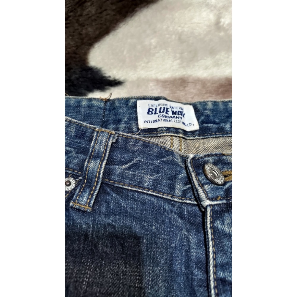 BLUE WAY 女款 喇叭褲 28腰 真皮logo 500-細節圖5