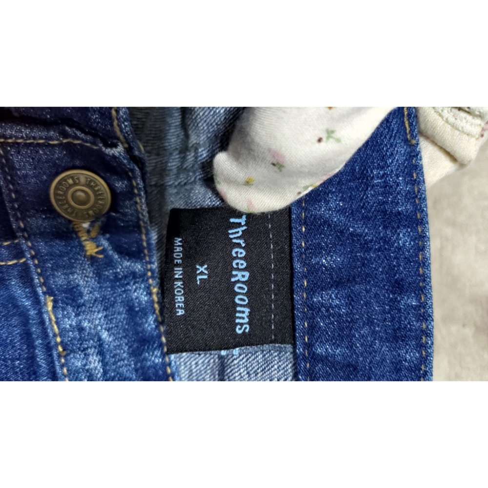 HowLuk 正韓 彈性 牛仔褲 XL 微刷破 600 THREE ROOM XL 彈性 牛仔褲全新880-細節圖8