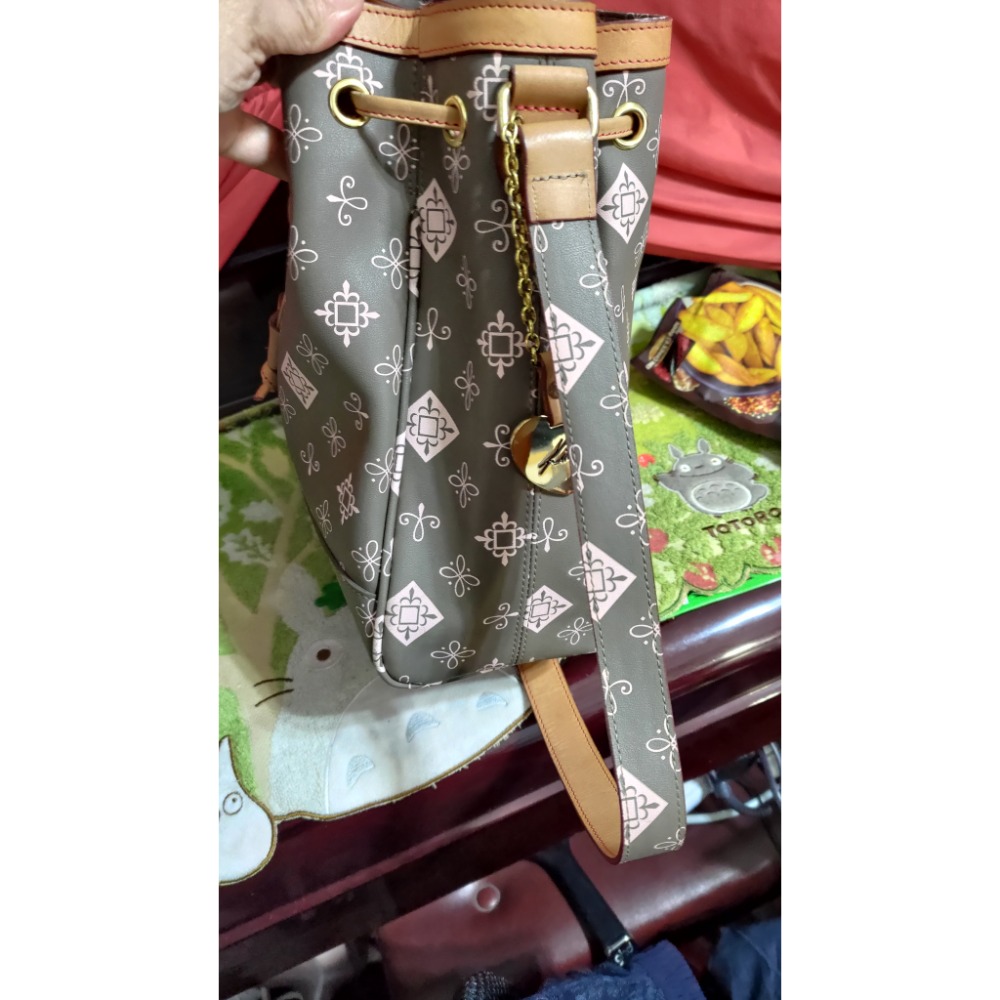 二手 牛皮 kinaz 肩背包 斜背包 水筒包 700-細節圖5