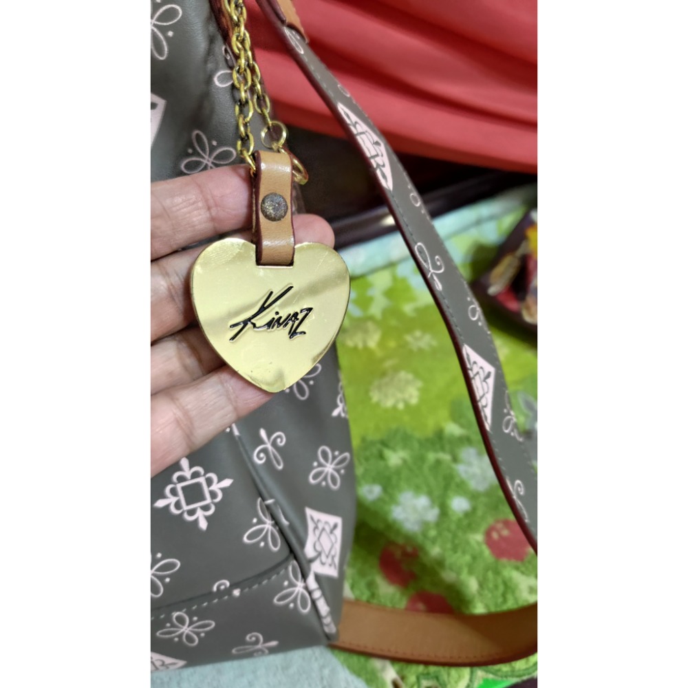 二手 牛皮 kinaz 肩背包 斜背包 水筒包 700-細節圖8