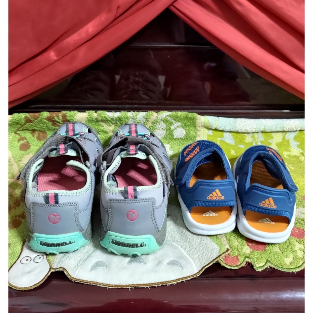 Adidas 愛迪達童鞋 包頭涼鞋 UK9K 美國HYDRO KIDS 兒童登山健走休閒鞋EU35-細節圖2