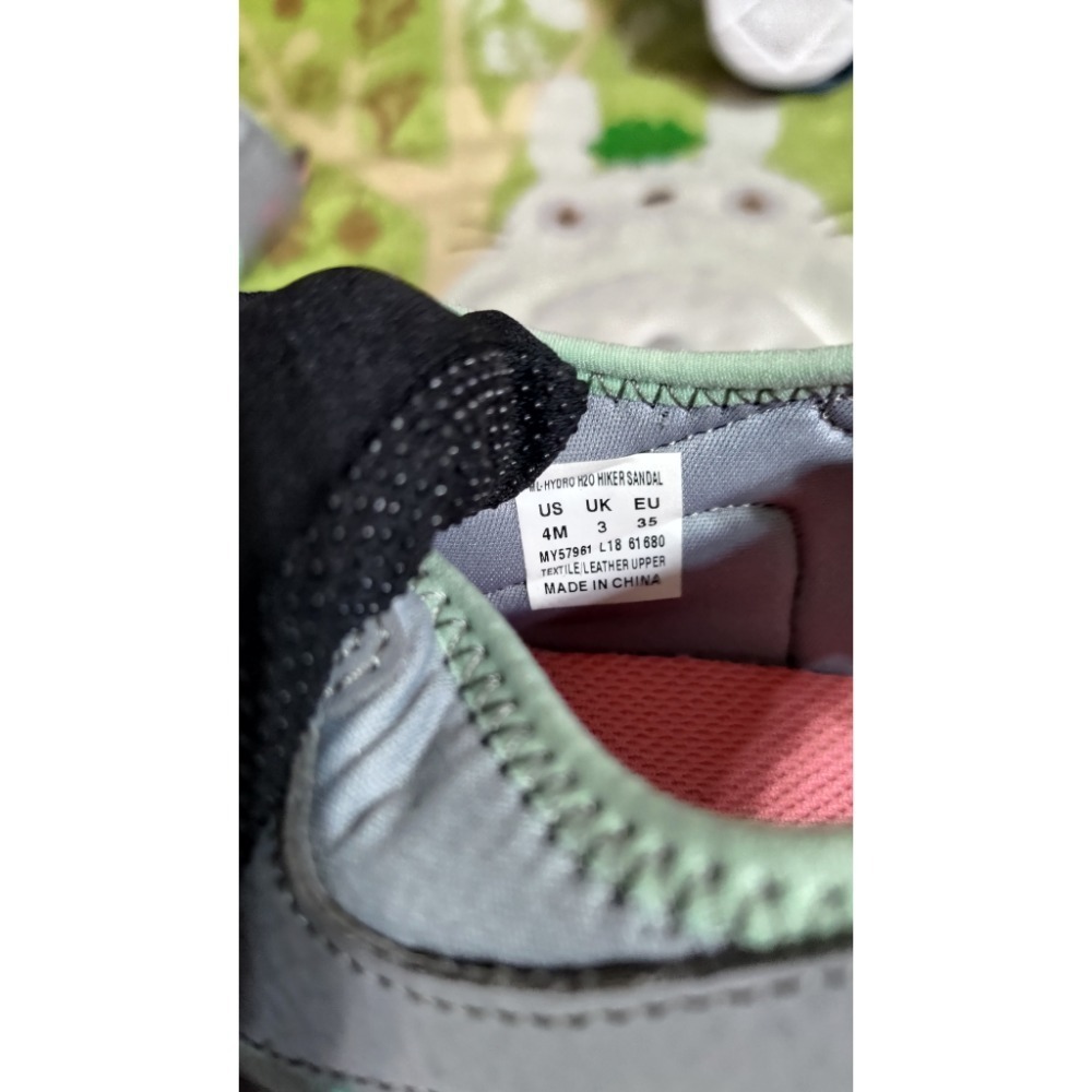 Adidas 愛迪達童鞋 包頭涼鞋 UK9K 美國HYDRO KIDS 兒童登山健走休閒鞋EU35-細節圖10