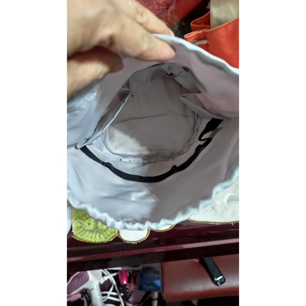 LANCOME 蘭寇 立體  防潑水 收納包 agnes b 雙色帆布 肩背包 托特包-細節圖9