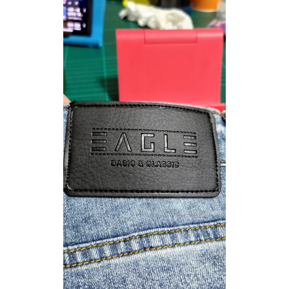 EAGLE 老鷹男生 牛仔褲 YKK拉鍊 30腰 刷破 刺繡-細節圖5