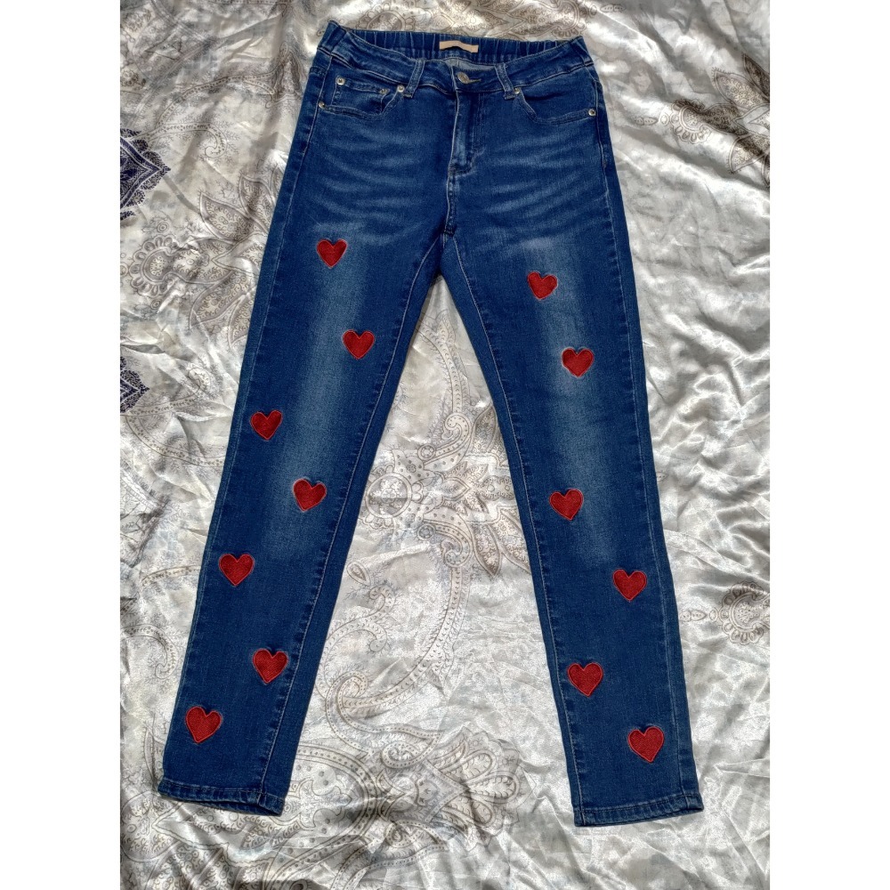 二手nice ioi 彈性 牛仔褲 S 韓系高腰彈性 牛仔褲 S-細節圖5