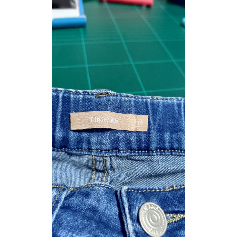 二手nice ioi 彈性 牛仔褲 S 韓系高腰彈性 牛仔褲 S-細節圖7