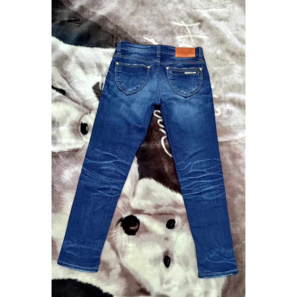 二手 Levis 男友褲 李維斯 24腰 彈性 牛仔褲 正韓RODIS DENIM 彈性 牛仔褲S 真皮logo李維已售-細節圖6