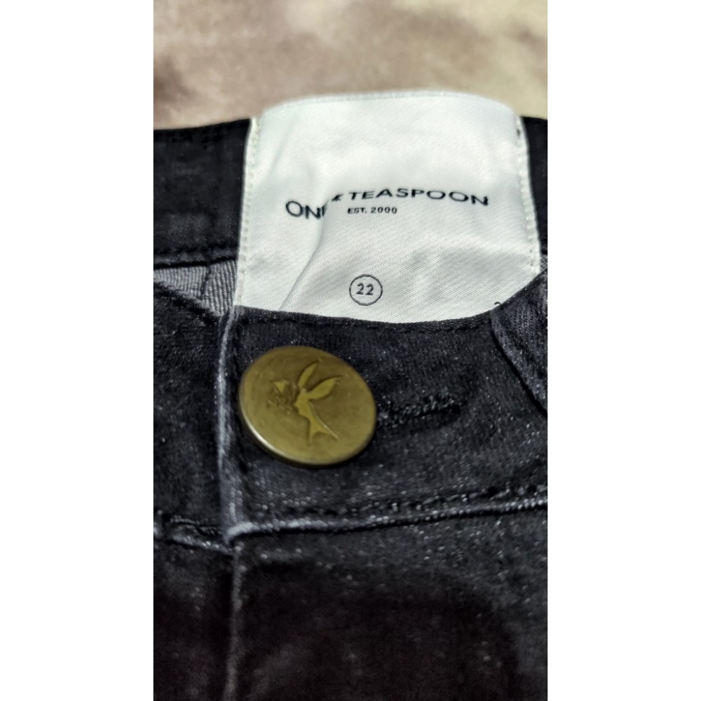二手 ONE TEASPOON 高腰合身 彈性牛仔褲 22腰 Hollister 高腰無彈性 牛仔褲 23腰-細節圖3