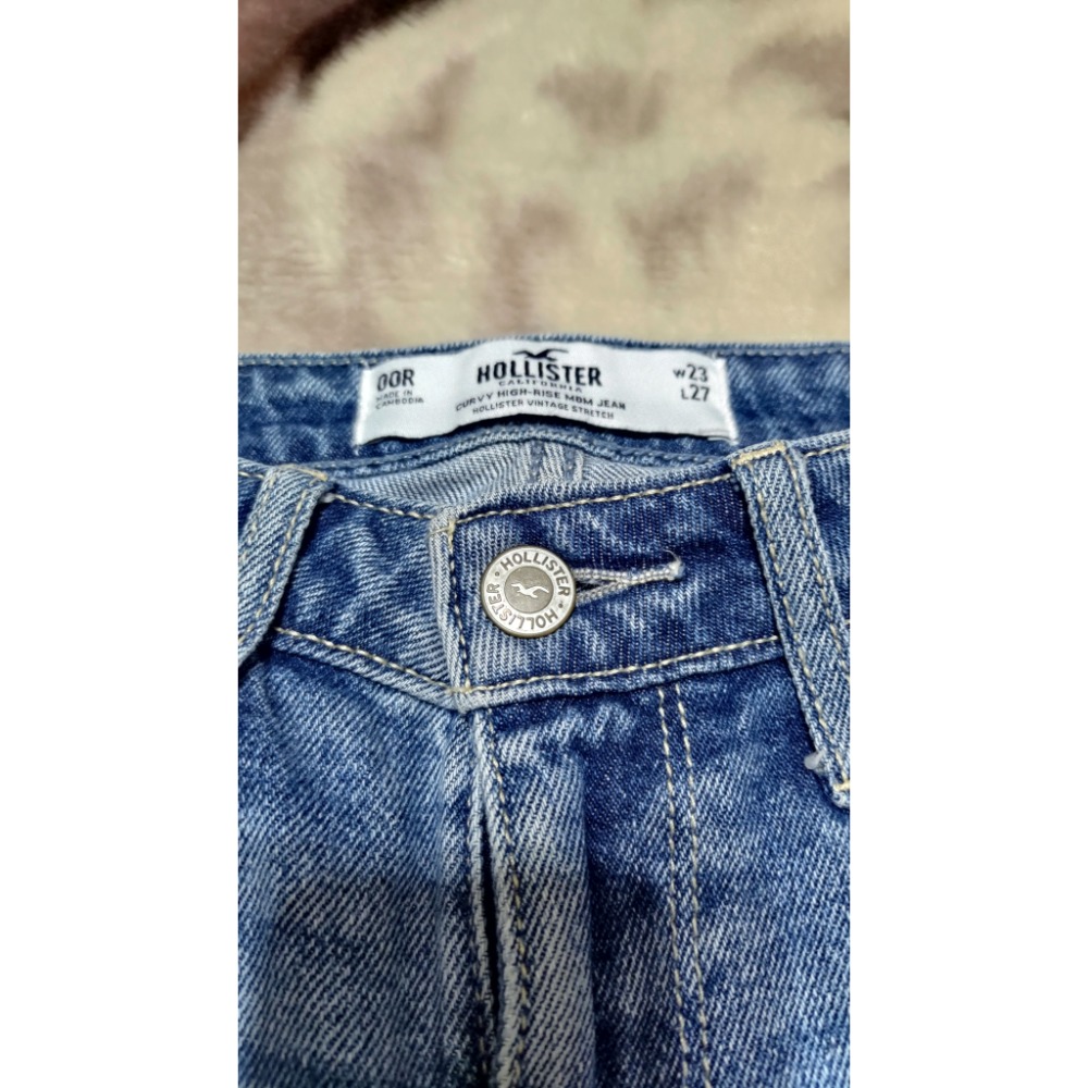 二手 ONE TEASPOON 高腰合身 彈性牛仔褲 22腰 Hollister 高腰無彈性 牛仔褲 23腰-細節圖9