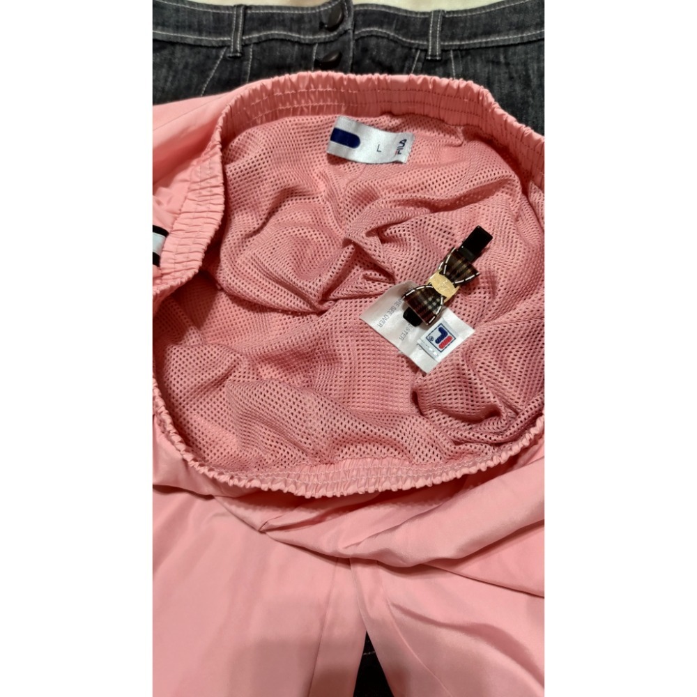 二手 久景 專櫃 牛仔裙 L FILA 刺繡logo 運動褲 L-細節圖5