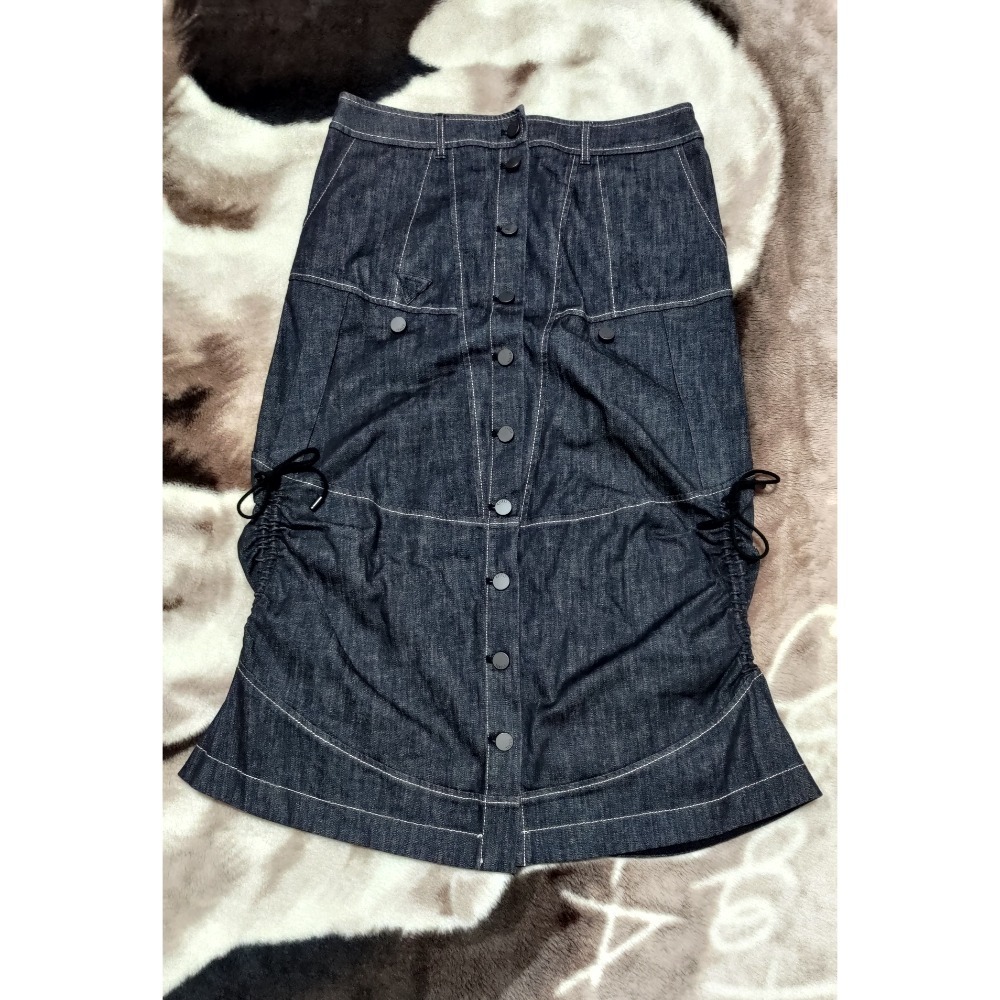 二手 久景 專櫃 牛仔裙 L FILA 刺繡logo 運動褲 L-細節圖6