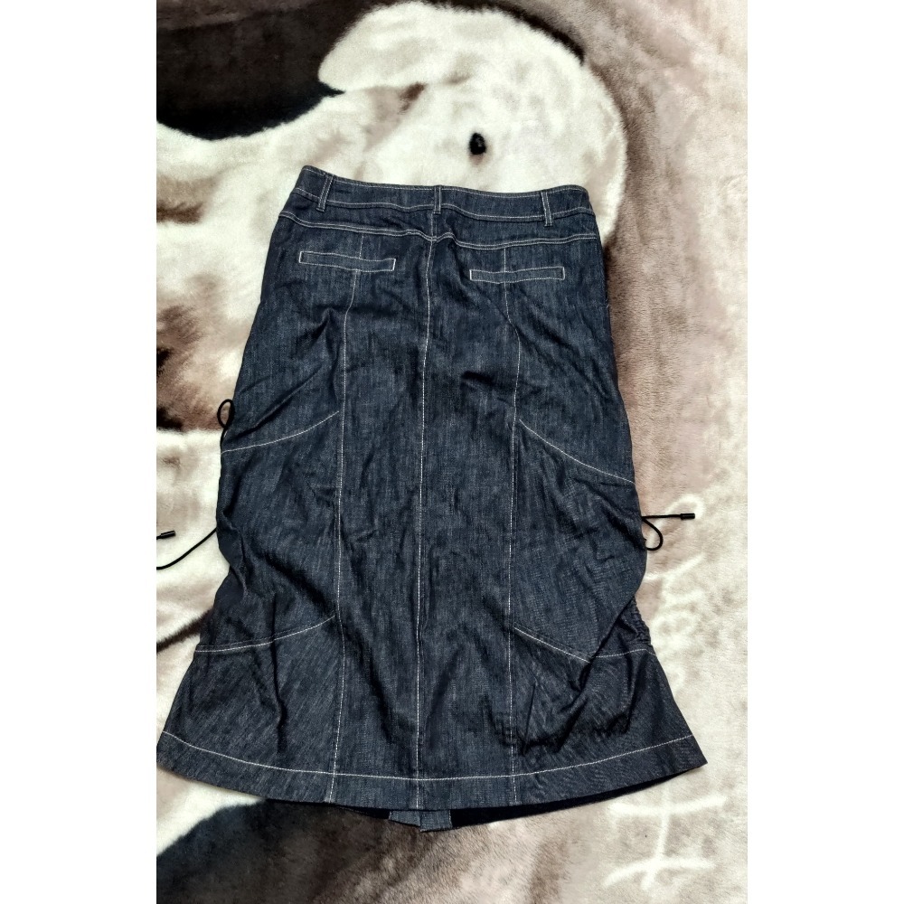 二手 久景 專櫃 牛仔裙 L FILA 刺繡logo 運動褲 L-細節圖7