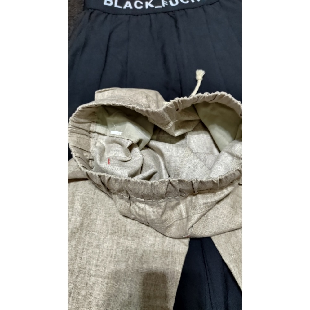 二手 正韓 black fuchsia 寬長褲 F 專櫃剪標鬆緊腰 長褲M-細節圖4