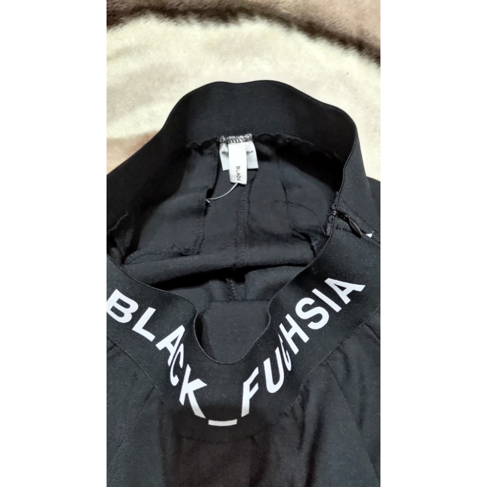 二手 正韓 black fuchsia 寬長褲 F 專櫃剪標鬆緊腰 長褲M-細節圖7