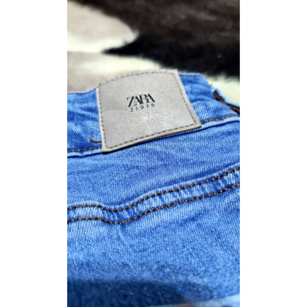 二手 正韓 THE AURA 彈性牛仔短裙 S ZARA 彈性 牛仔褲 S-細節圖9