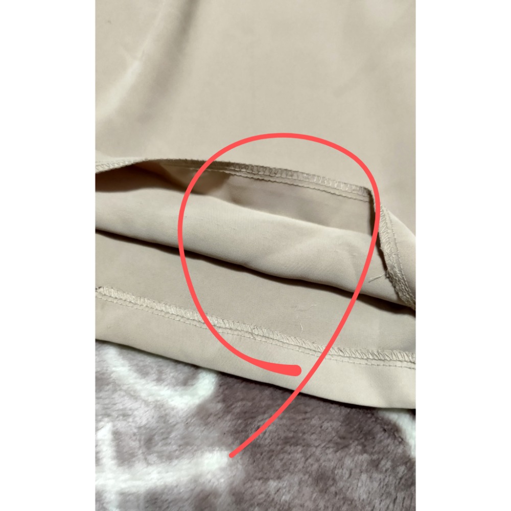 二手 TIZZI 杏色爽膚休閒 寬長褲 普通的紫色休閒長褲-細節圖8