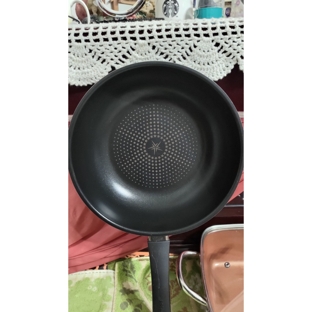 二手 Copper Chef 陶瓷不沾 24公分 單柄方型 不沾鍋 IH爐/電磁適HAPPYCALL深炒鍋28公-細節圖4