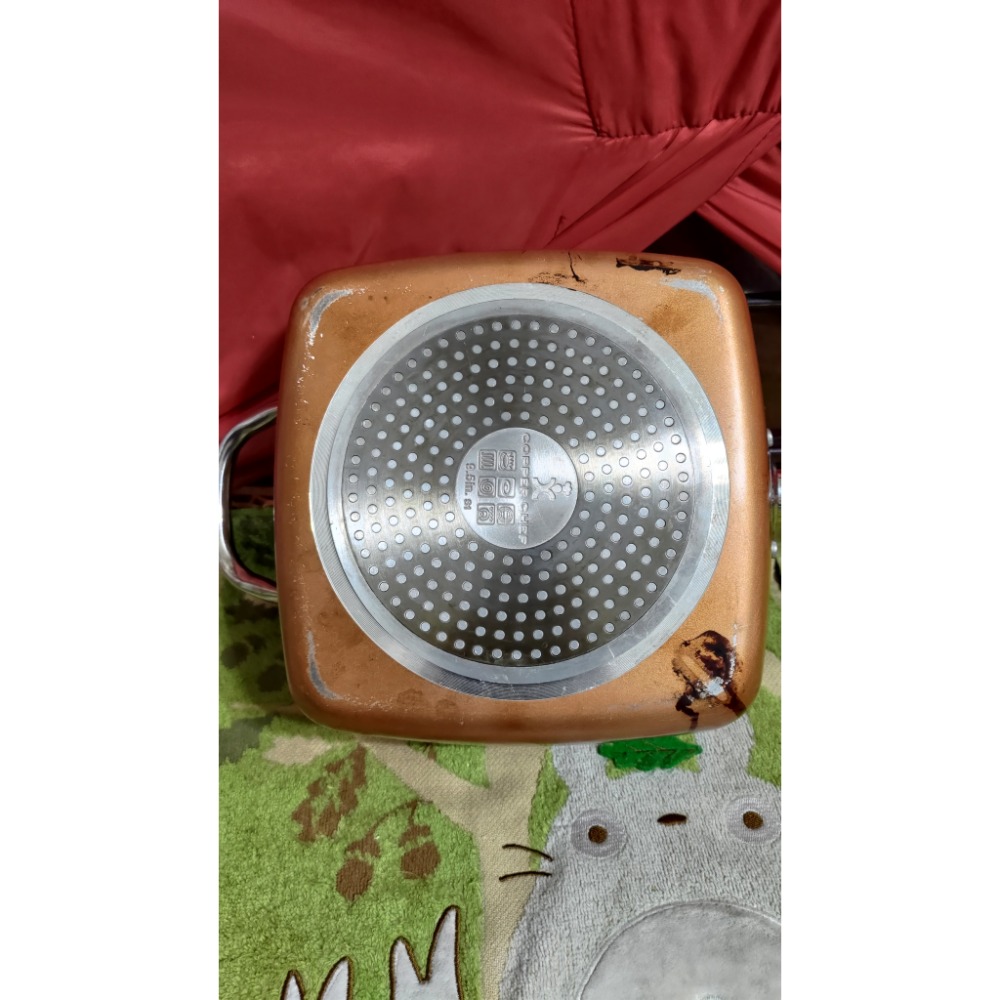 二手 Copper Chef 陶瓷不沾 24公分 單柄方型 不沾鍋 IH爐/電磁適HAPPYCALL深炒鍋28公-細節圖8
