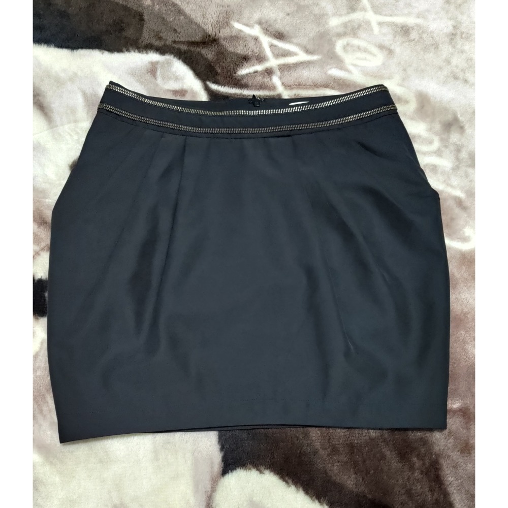 二手 夏姿 及膝裙 100% 絲 40號 mia mia 短裙 36號-細節圖6
