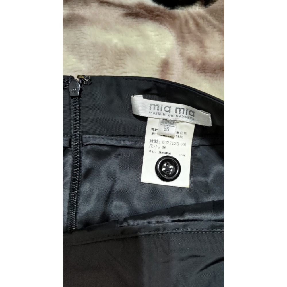 二手 夏姿 及膝裙 100% 絲 40號 mia mia 短裙 36號-細節圖8