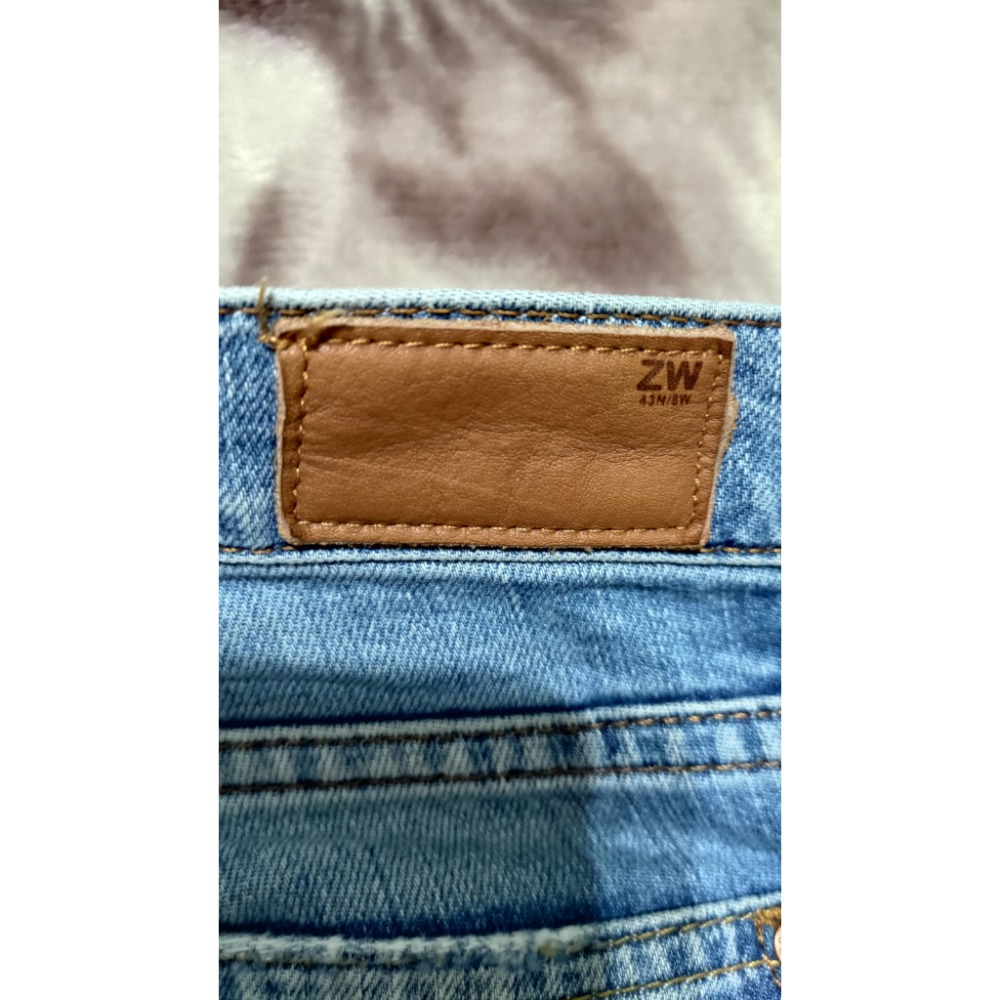二手 ZW 直筒 九分褲 牛仔 低腰褲 真皮logo 26腰  UNIQLO 九分 休閒褲 S-細節圖7