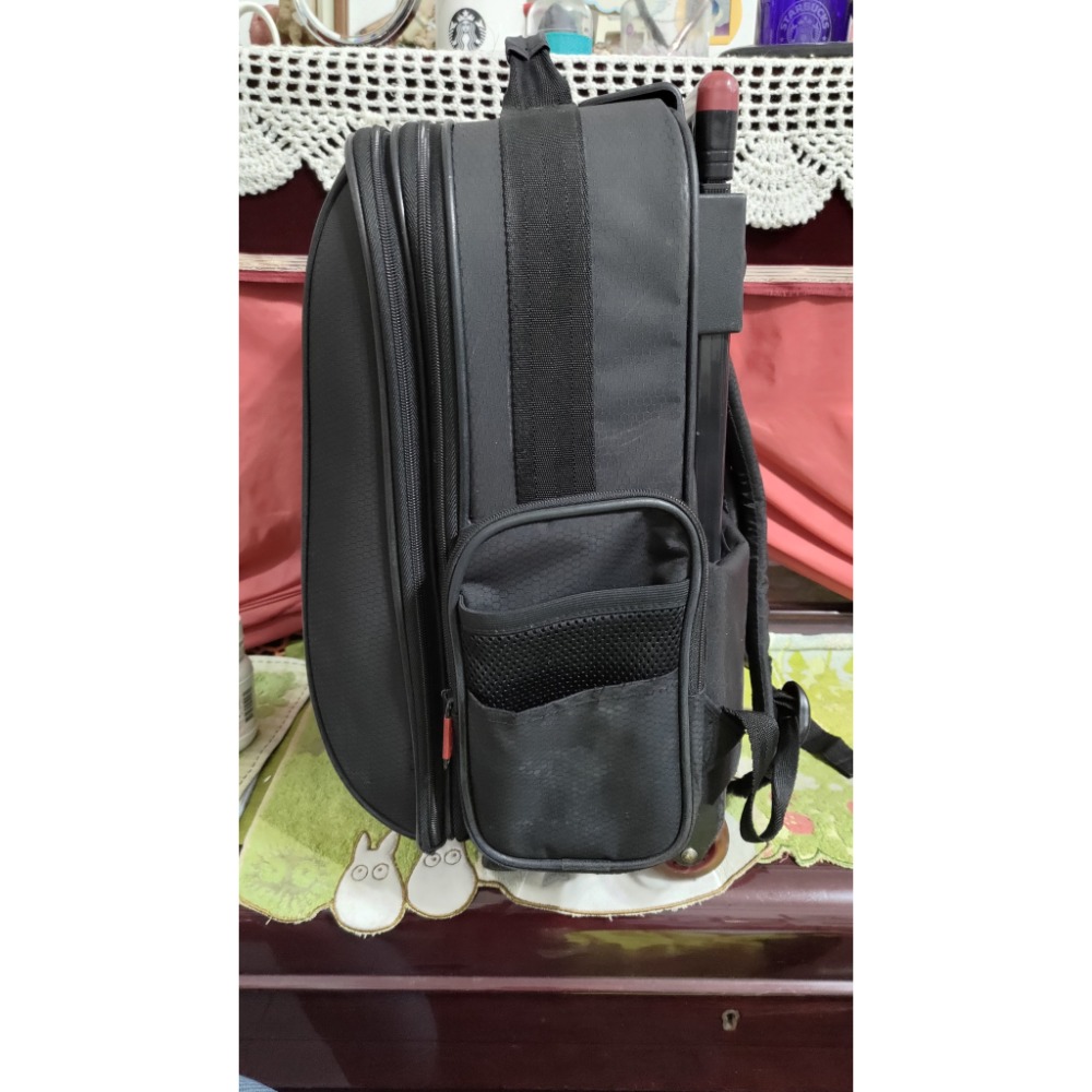 二手 UnMe 高年級 拉桿後背 兩用書包 黑色-細節圖4