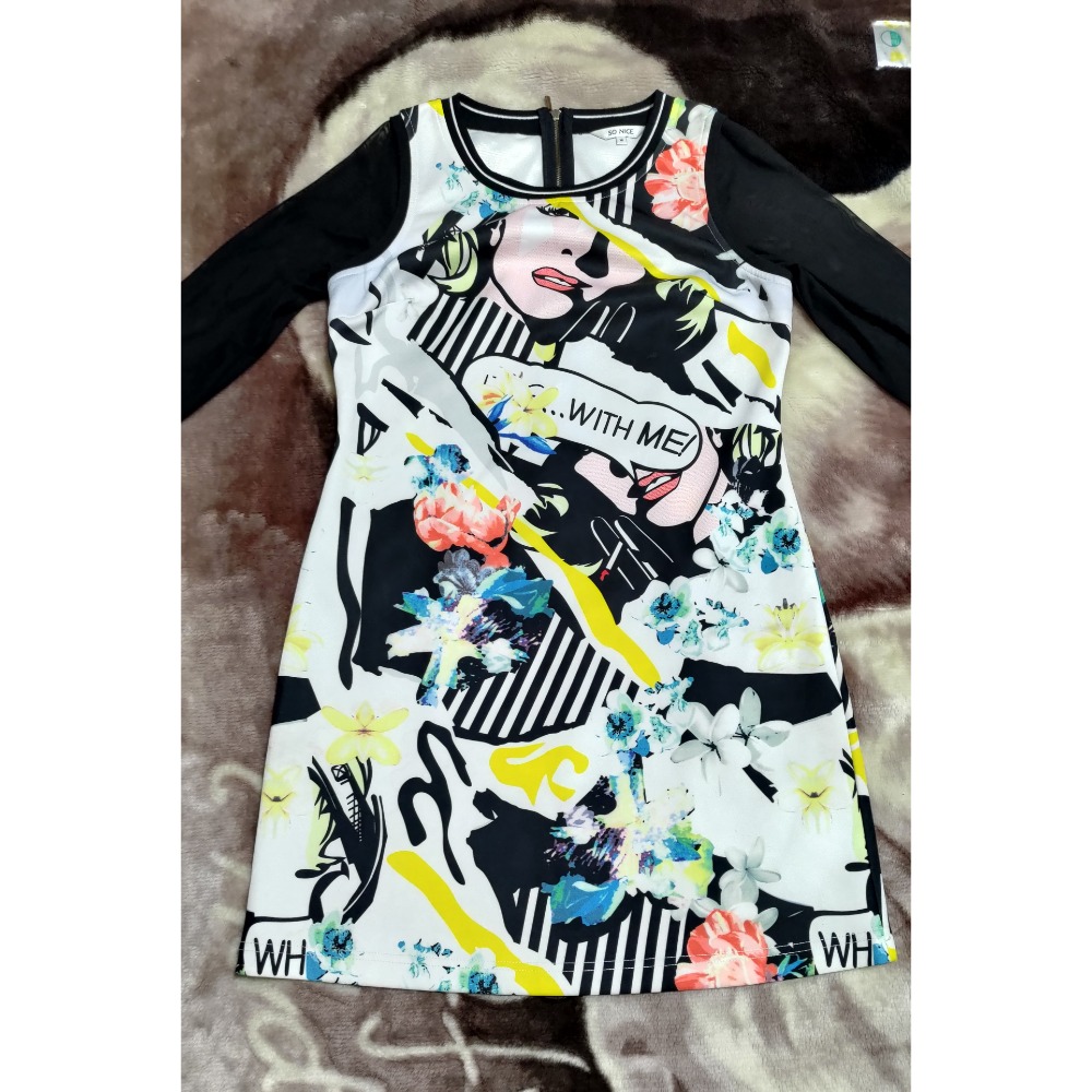 二手 SO NICE M 長袖 洋裝 mia mia 針織棉 彈性 長洋裝 9號-細節圖6