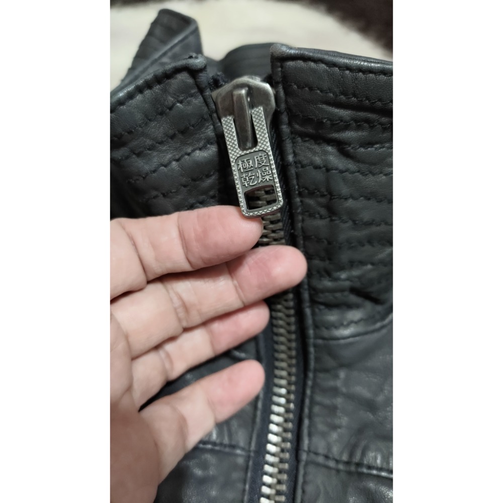 二手 極度乾躁 Superdry 真皮 女款 雙領 皮外套 L-細節圖6