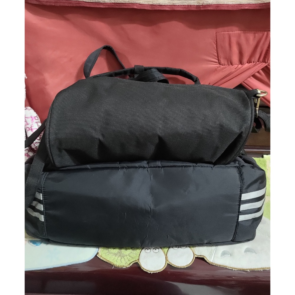 二手 愛迪達 手提包 肩背包 黑色手提包 後背包-細節圖2