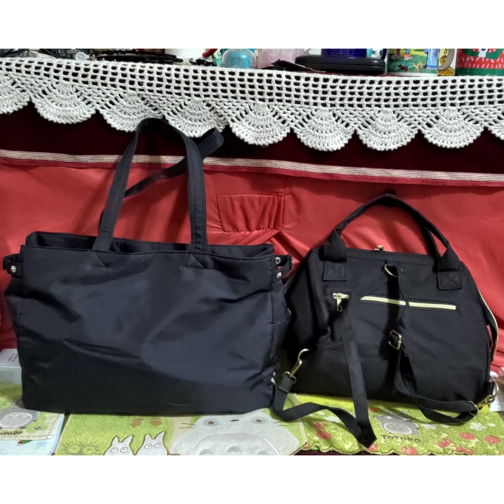 二手 愛迪達 手提包 肩背包 黑色手提包 後背包-細節圖3