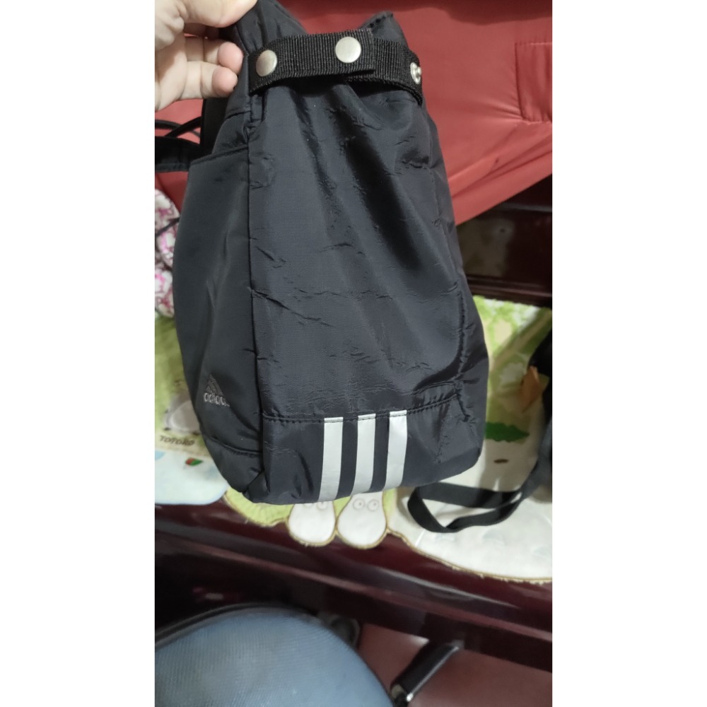 二手 愛迪達 手提包 肩背包 黑色手提包 後背包-細節圖7