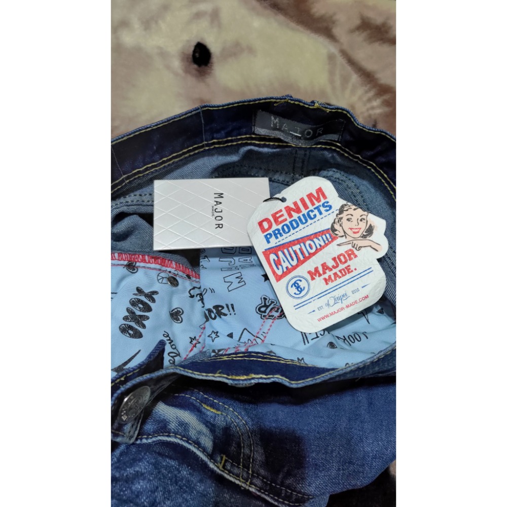 MAJOR MADE 厚磅挺版 牛仔褲 L 正韓Vikini涼感3度淺藍牛仔褲L-細節圖4