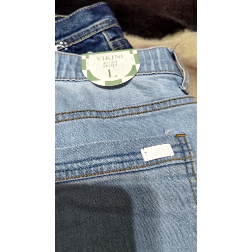 MAJOR MADE 厚磅挺版 牛仔褲 L 正韓Vikini涼感3度淺藍牛仔褲L-細節圖5